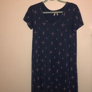 Junior Mudd T-Shirt Dress Floral Print sz small